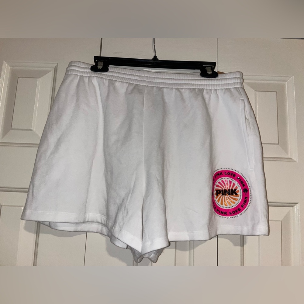 Victoria's Secret Pink Women's High Waist Campus Relaxed Fit Fleece Sweat Shorts